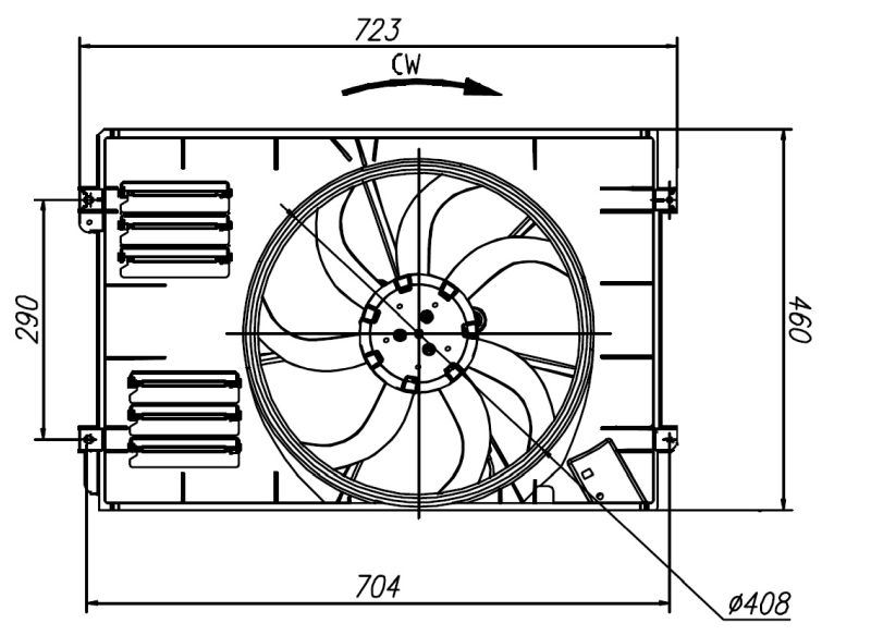 Ventilatorwiel-motorkoeling NRF 47925