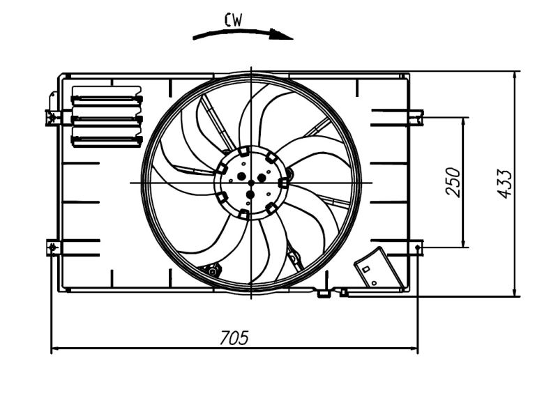 NRF Ventilatorwiel-motorkoeling 47927