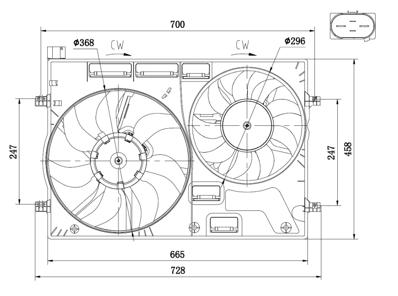 NRF Ventilatorwiel-motorkoeling 47928