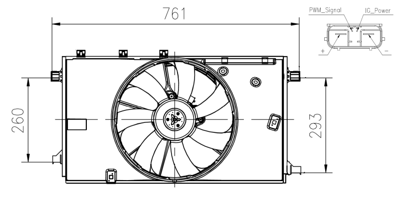 Ventilatorwiel-motorkoeling NRF 47933