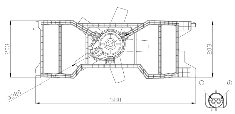 Ventilatorwiel-motorkoeling NRF 47944