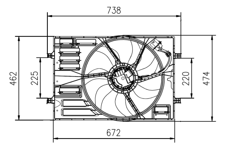 Ventilatorwiel-motorkoeling NRF 47950