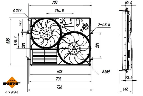 NRF Ventilatorwiel-motorkoeling 47994