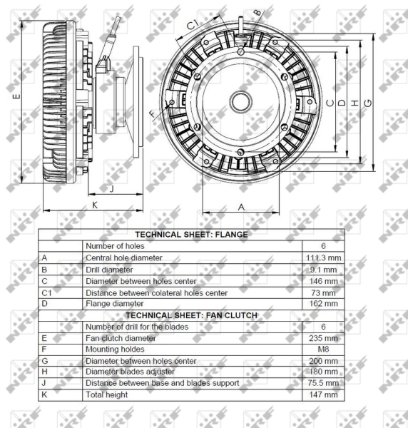 NRF Visco-koppeling 49070