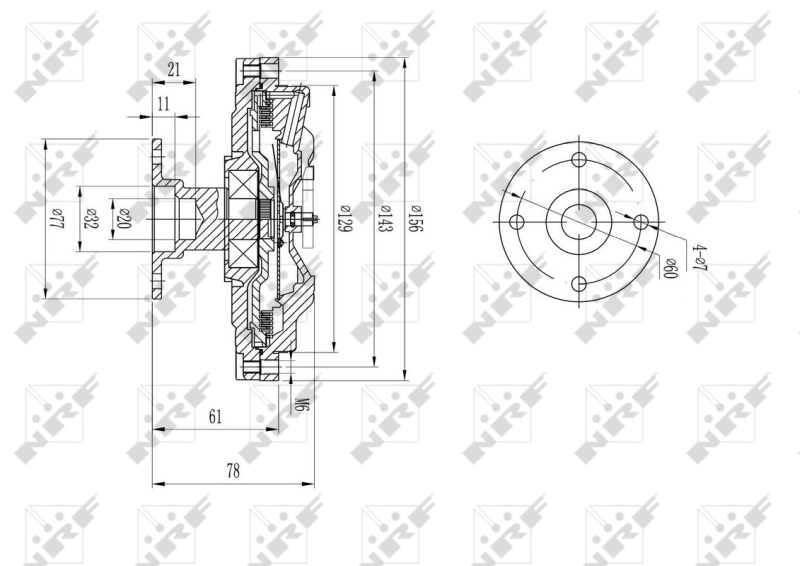 NRF Visco-koppeling 49573