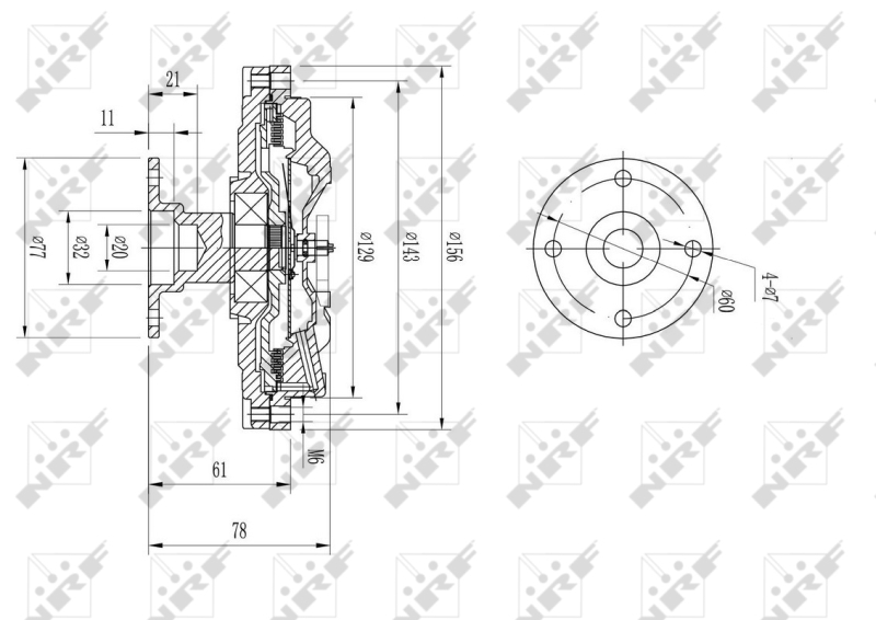 NRF Visco-koppeling 49576