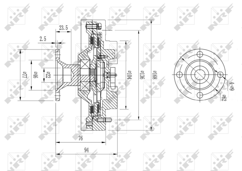 NRF Visco-koppeling 49579