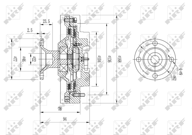 NRF Visco-koppeling 49626