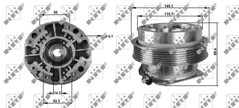 NRF Visco-koppeling 49705