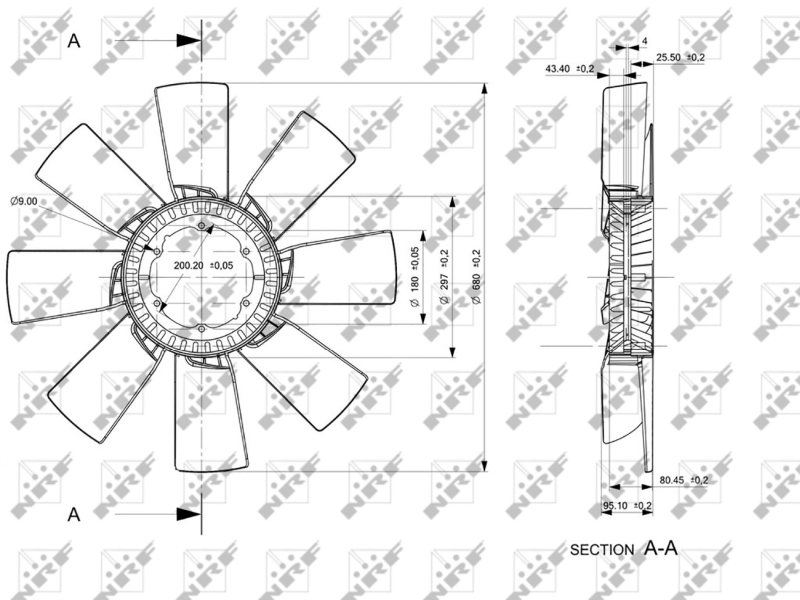 NRF Ventilatorwiel-motorkoeling 49835