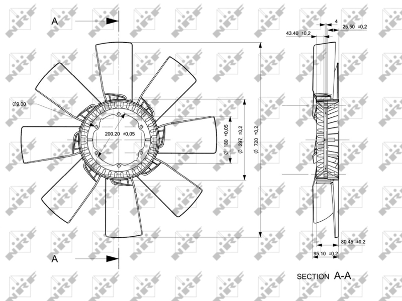 NRF Ventilatorwiel-motorkoeling 49839