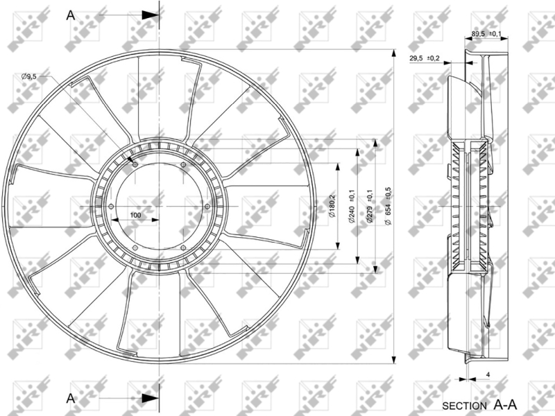 NRF Ventilatorwiel-motorkoeling 49842