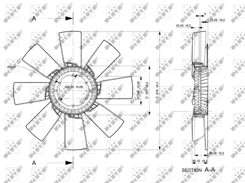 Ventilatorwiel-motorkoeling NRF 49856