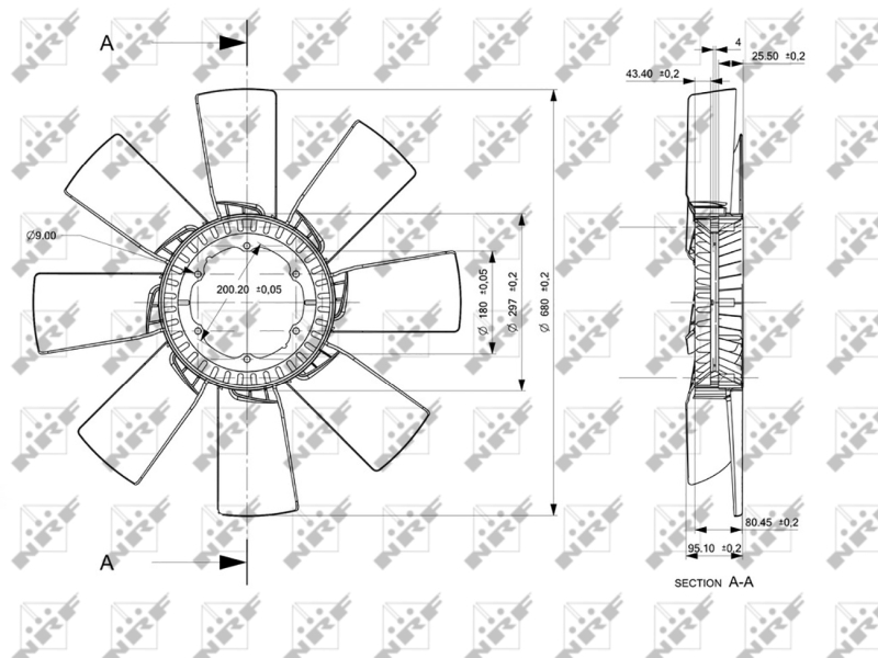 NRF Ventilatorwiel-motorkoeling 49863