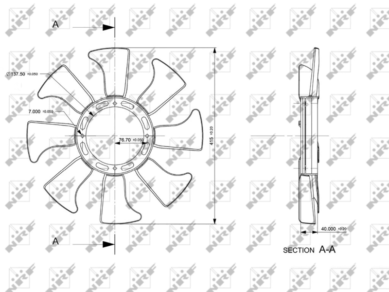 NRF Ventilatorwiel-motorkoeling 49867