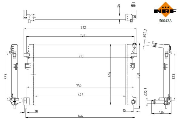NRF Radiateur 50042A