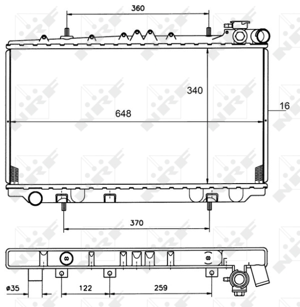 NRF Radiateur 50134