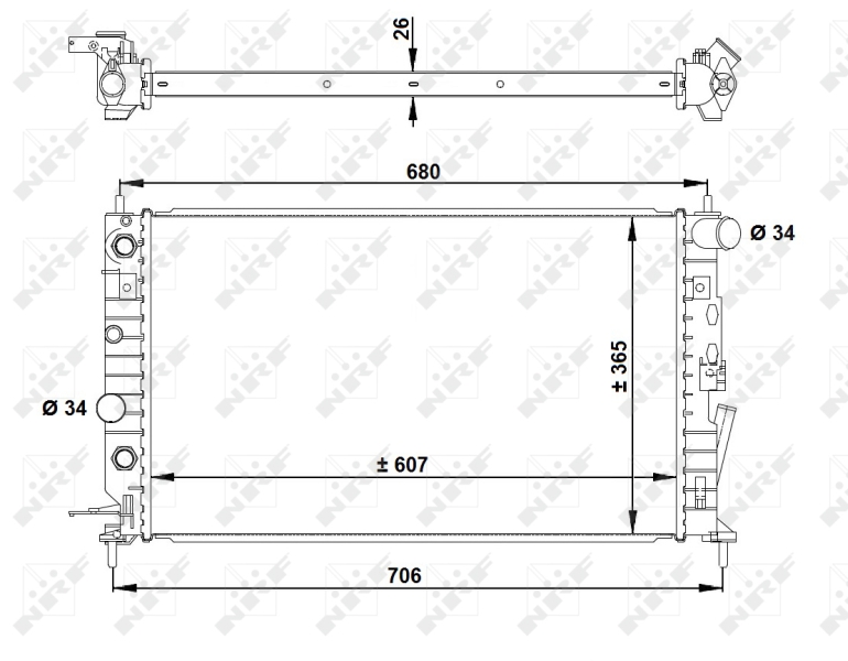 NRF Radiateur 50218