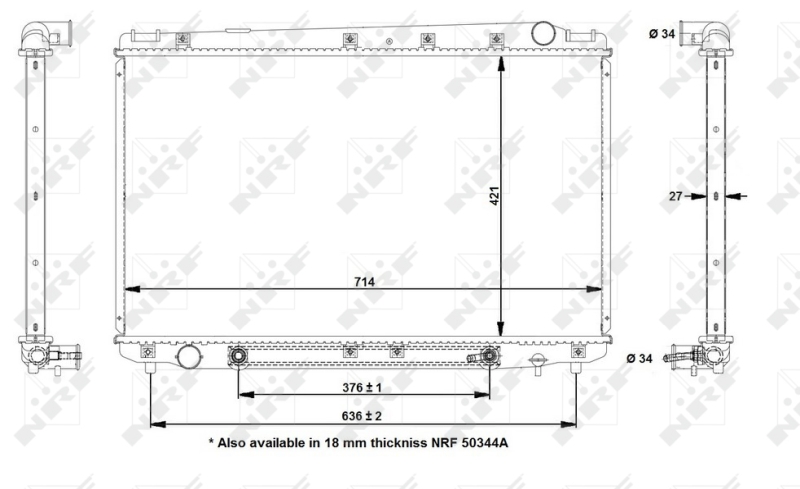 NRF Radiateur 50344
