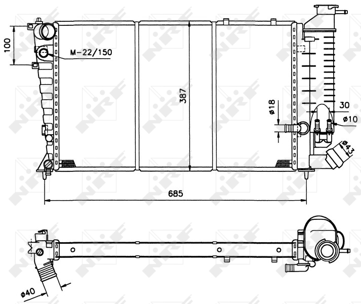 NRF Radiateur 50412