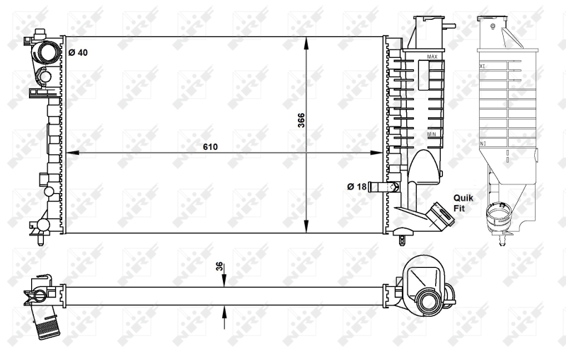 NRF Radiateur 50424