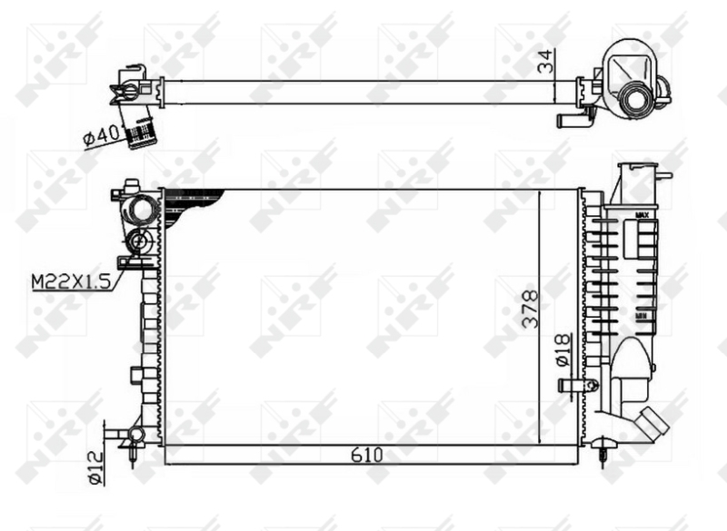 NRF Radiateur 50475