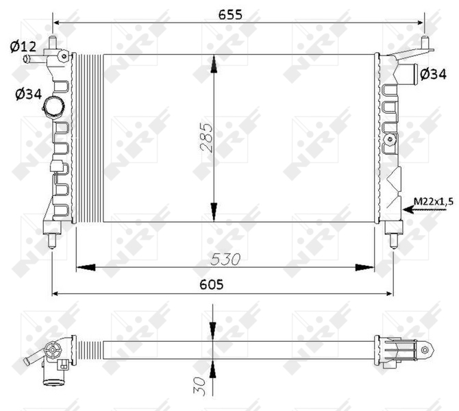 NRF Radiateur 50551