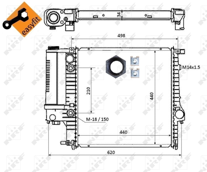 NRF Radiateur 50565