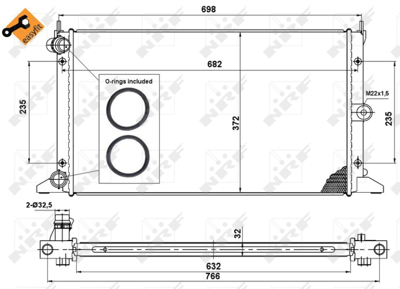 NRF Radiateur 50592