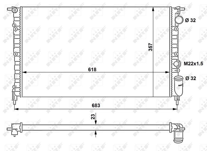 Radiateur NRF 507465