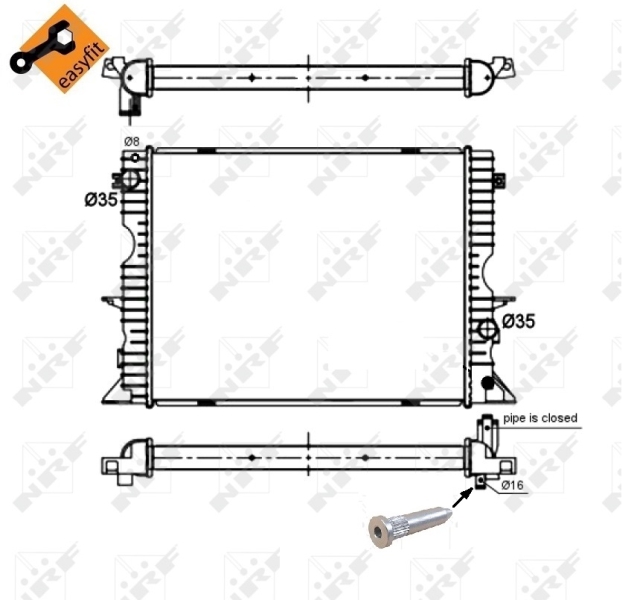 NRF Radiateur 509730