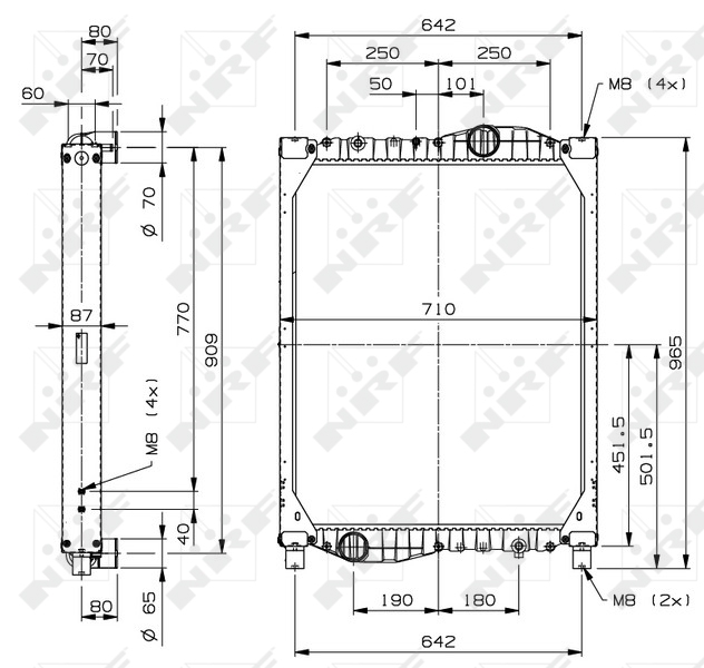 NRF Radiateur 509908