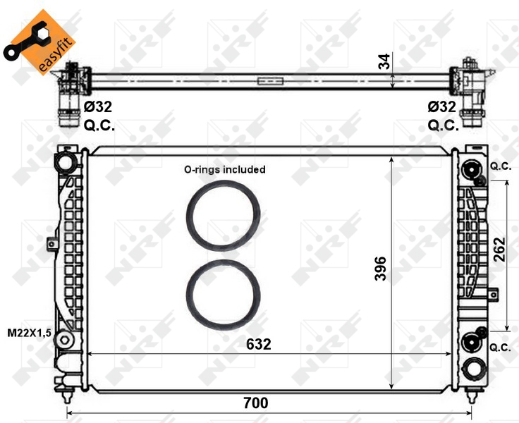 NRF Radiateur 519504