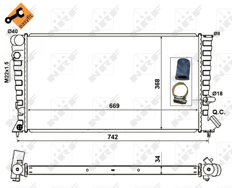 NRF Radiateur 519510