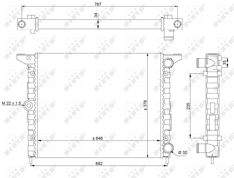 Radiateur NRF 519523