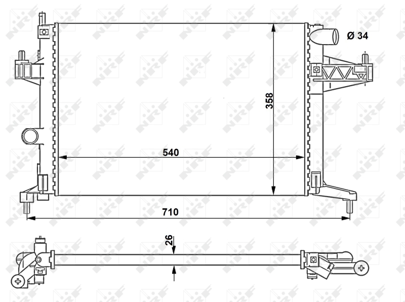 NRF Radiateur 519596