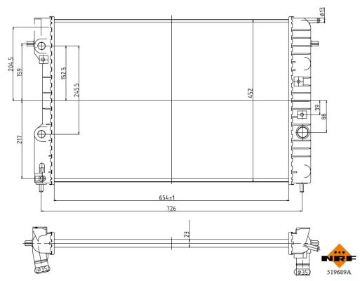 NRF Radiateur 519689A