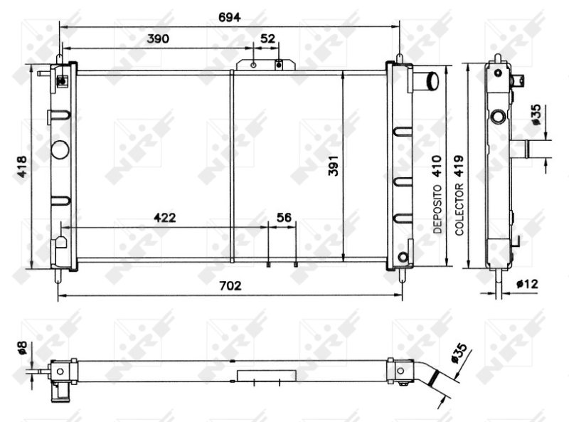 NRF Radiateur 52053