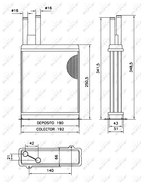 NRF Kachelradiateur 52066