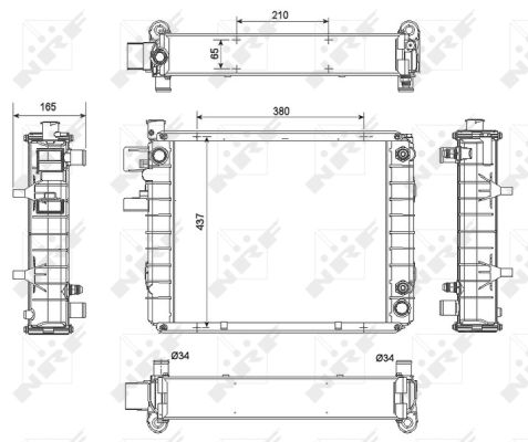 Aandrijfaccu koeler NRF 52298