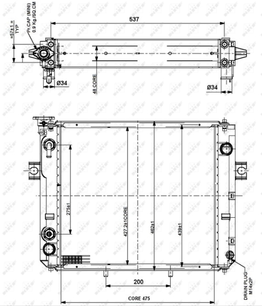 NRF Aandrijfaccu koeler 52301