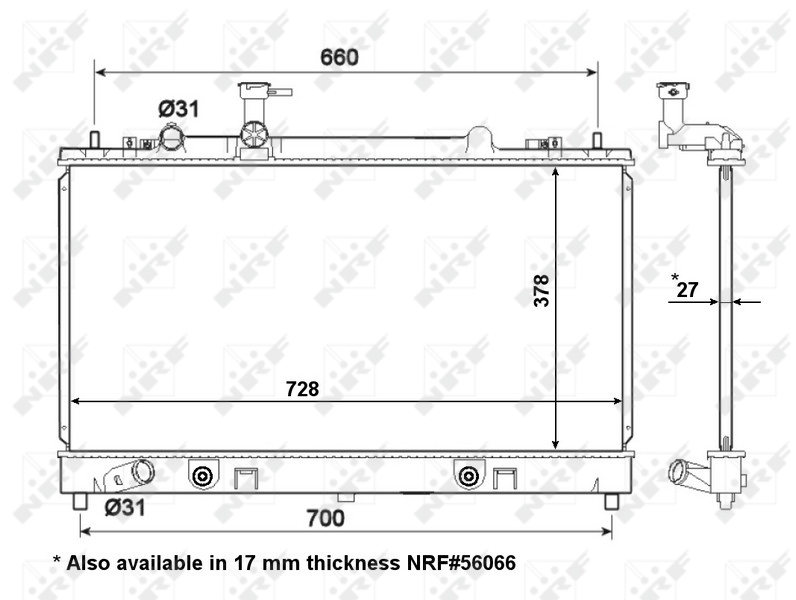 NRF Radiateur 53198