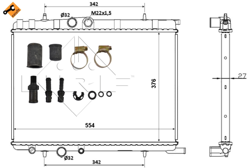 NRF Radiateur 53424