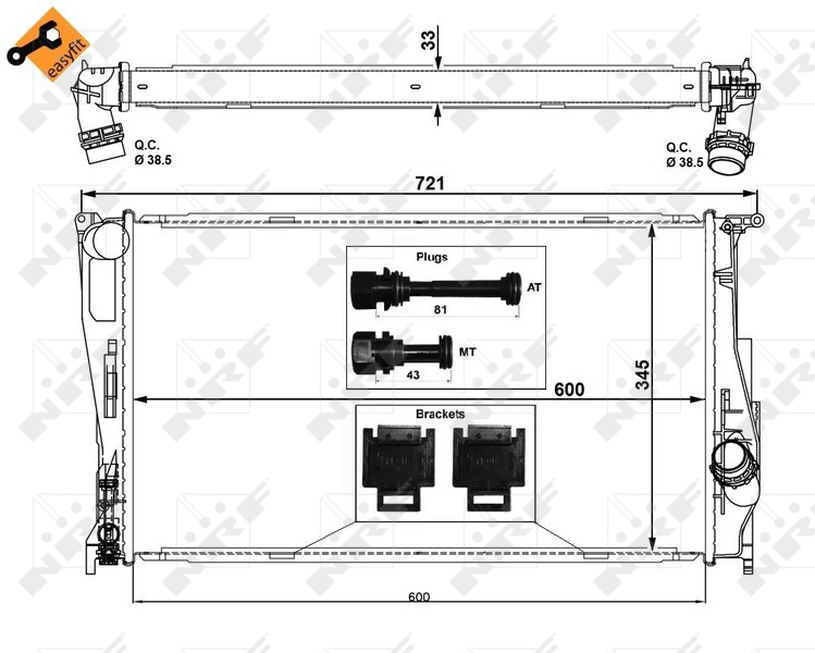 NRF Radiateur 53472