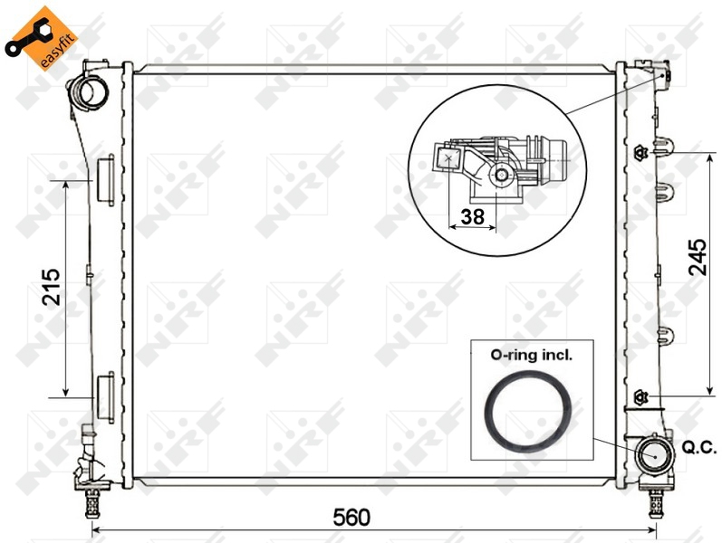 NRF Radiateur 53525