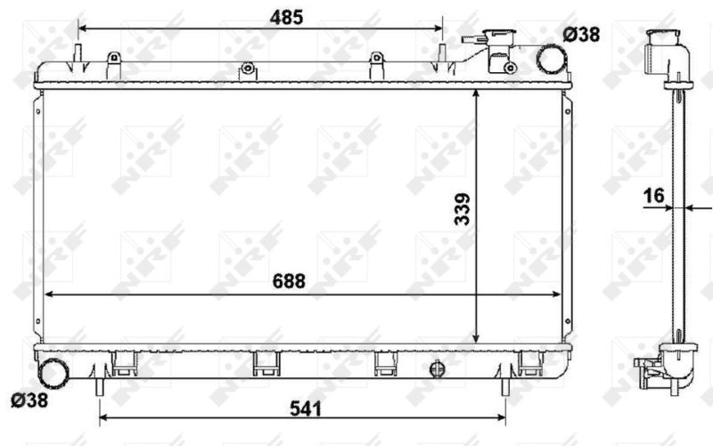 NRF Radiateur 53696