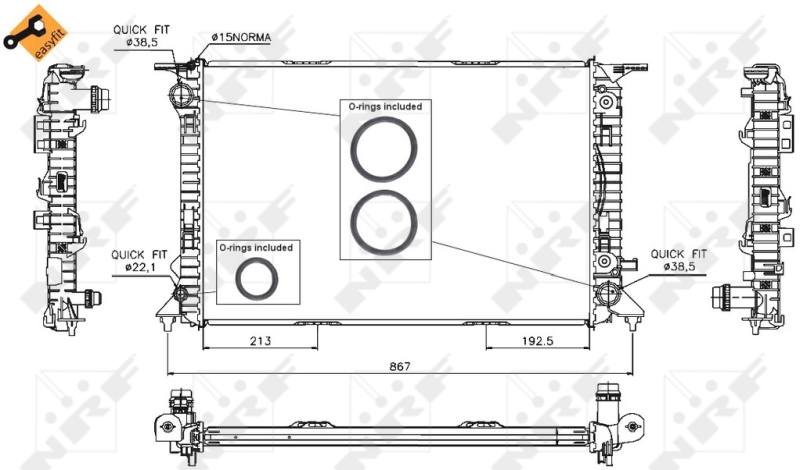 NRF Radiateur 53719