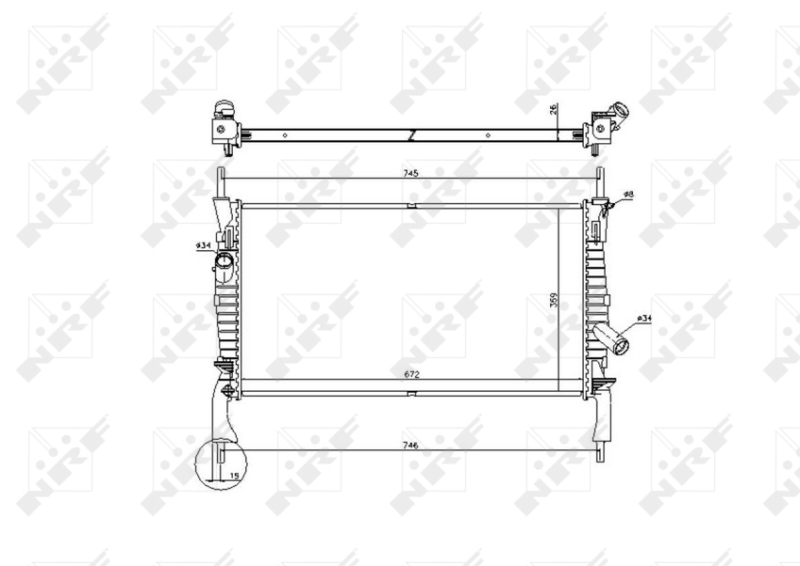 NRF Radiateur 53742