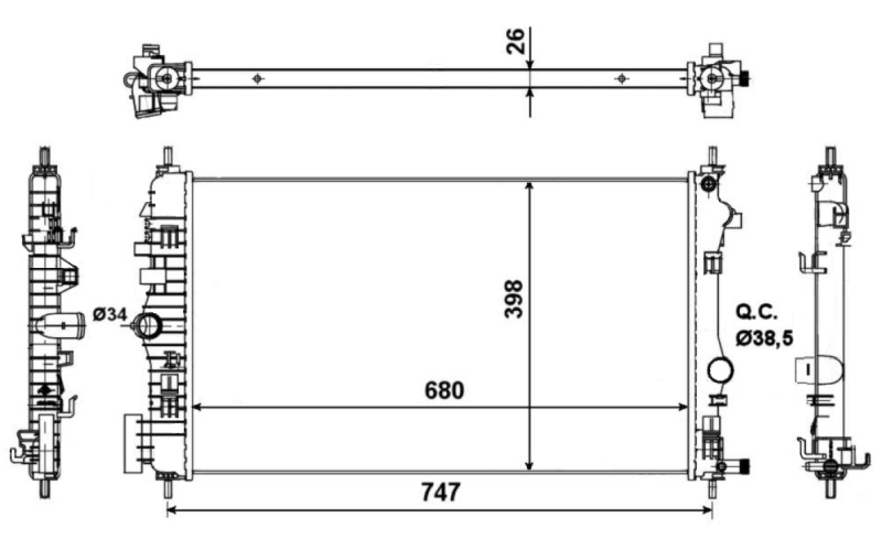 NRF Radiateur 53776