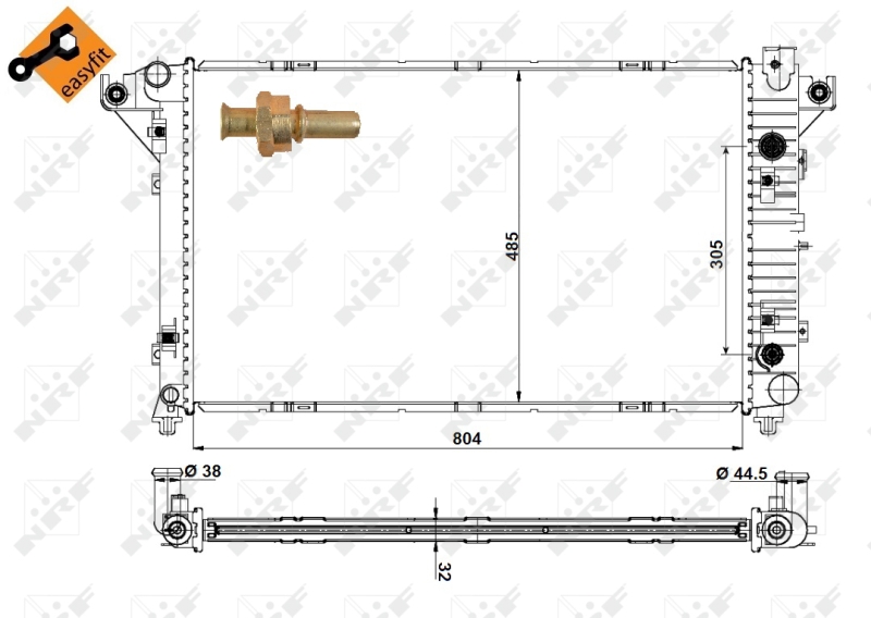 NRF Radiateur 53780